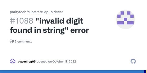 invalid digit.